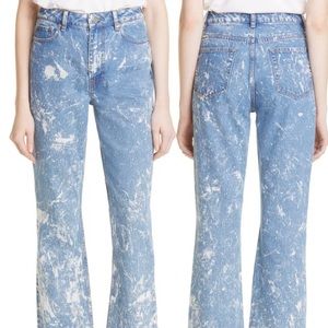 GANNI betzy distressed punk jeans in bleach 90s flair boyfriend cut